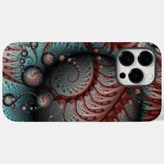 Abstracte Vivid Fantasy Fractal Art Bruin Blauw Case-Mate iPhone Case (Achterkant (horizontaal))