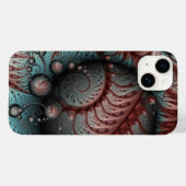 Abstracte Vivid Fantasy Fractal Art Bruin Blauw Case-Mate iPhone Case (Achterkant (horizontaal))