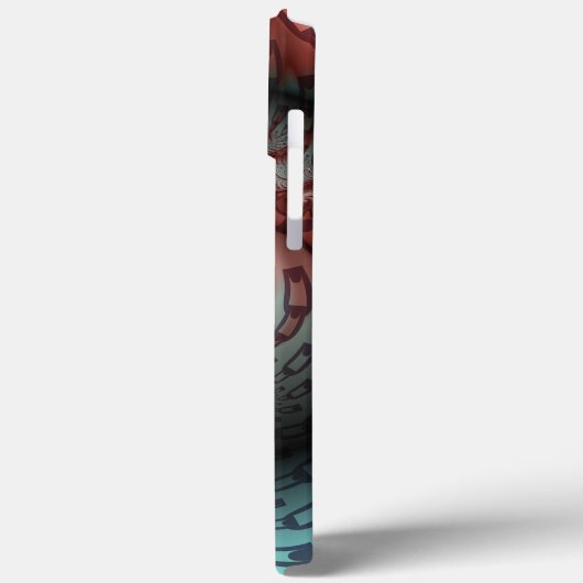 Abstracte Vivid Fantasy Fractal Art Bruin Blauw Case-Mate iPhone Case (Achterkant / Links)