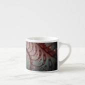 Abstracte Vivid Fantasy Fractal Art Bruin Blauw Espresso Kop (Rechts)