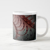 Abstracte Vivid Fantasy Fractal Art Bruin Blauw Grote Koffiekop (Rechts)