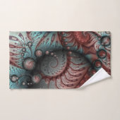 Abstracte Vivid Fantasy Fractal Art Bruin Blauw Handdoek (Handdoek)