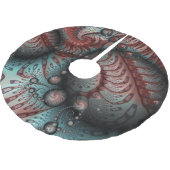 Abstracte Vivid Fantasy Fractal Art Bruin Blauw Kerstboom Rok (Gekanteld)
