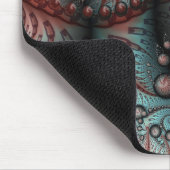 Abstracte Vivid Fantasy Fractal Art Bruin Blauw Muismat (Hoek)