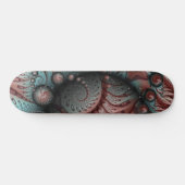 Abstracte Vivid Fantasy Fractal Art Bruin Blauw Persoonlijk Skateboard (Horizontaal)