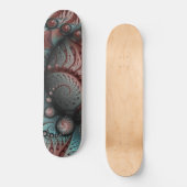 Abstracte Vivid Fantasy Fractal Art Bruin Blauw Persoonlijk Skateboard (Voorkant)