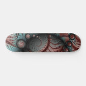Abstracte Vivid Fantasy Fractal Art Bruin Blauw Persoonlijk Skateboard (Horizontaal)