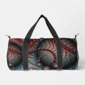 Abstracte Vivid Fantasy Fractal Art Bruin Blauw Plunjezak (Voorkant)