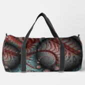 Abstracte Vivid Fantasy Fractal Art Bruin Blauw Plunjezak (Voorkant)