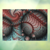 Abstracte Vivid Fantasy Fractal Art Bruin Blauw Raamsticker (Vel 3)