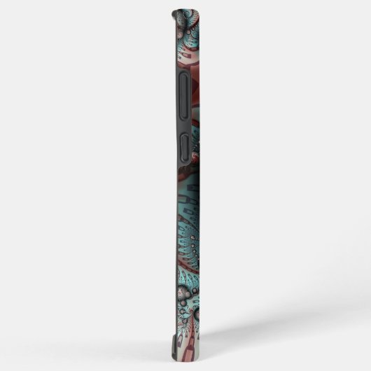 Abstracte Vivid Fantasy Fractal Art Bruin Blauw Samsung Galaxy Hoesje (Rechterkant)