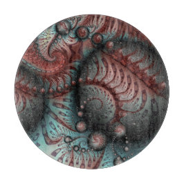 Abstracte Vivid Fantasy Fractal Art Bruin Blauw Snijplank