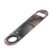 Abstracte Vivid Fantasy Fractal Art Bruin Blauw Speed Flessenopener (Voorkant Gekanteld)