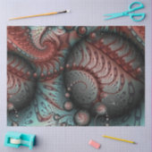 Abstracte Vivid Fantasy Fractal Art Bruin Blauw Tissuepapier (Craft)