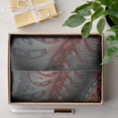 Abstracte Vivid Fantasy Fractal Art Bruin Blauw Tissuepapier (Geschenk)