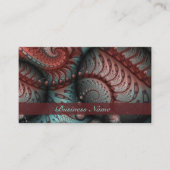 Abstracte Vivid Fantasy Fractal Art Bruin Blauw Visitekaartje (Voorkant)