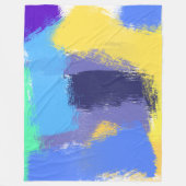 Abstracte vivid-penseelstreken fleece deken (Voorkant)