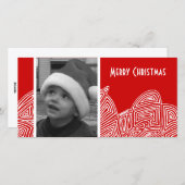 Abstracte vlaag feestdagenkaart (Voorkant / Achterkant)