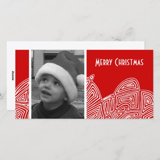 Abstracte vlaag feestdagenkaart (Voorkant / Achterkant)