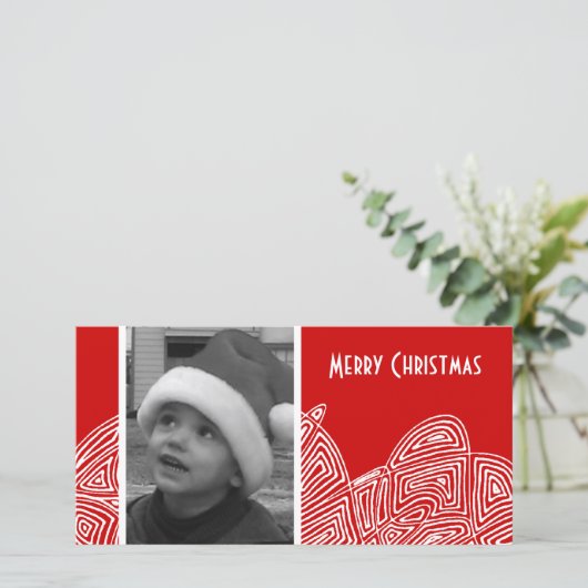 Abstracte vlaag feestdagenkaart (Staand voorkant)