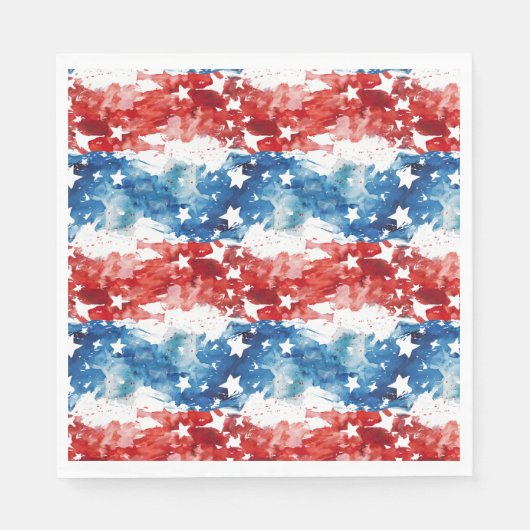 Abstracte vlag 4th juli servet (Voorkant)