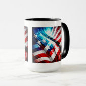 Abstracte Vlag Klassieke Mok, 15 oz Coffee Mok (Voorkant rechts)