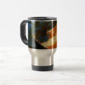  Abstracte vlag op Fire Aluminium Travel Mug Reisbeker (Voorkant links)