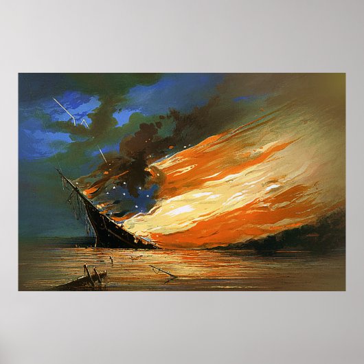 Abstracte vlag op Poster tegen brand (Voorkant)