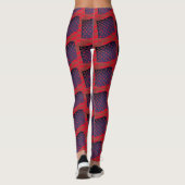 Abstracte Vlag Patriottische Fun Lady Leggings (Achterkant)