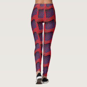 Abstracte Vlag Patriottische Fun Lady Leggings