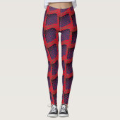 Abstracte Vlag Patriottische Fun Lady Leggings (Voorkant)