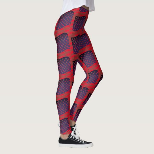 Abstracte Vlag Patriottische Fun Lady Leggings (Rechts)