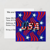 Abstracte Vlag Patroon & de Uitnodiging van de Par (Voorkant / Achterkant)