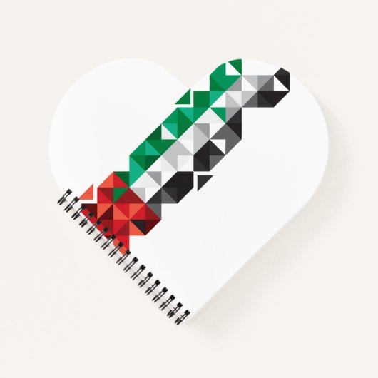 Abstracte Vlag van de Verenigde Arabische Emiraten Notitieboek (Voorkant)