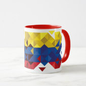 Abstracte vlag van Ecuador, Republiek Ecuador Poly Mok (Voorkant rechts)