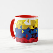 Abstracte vlag van Ecuador, Republiek Ecuador Poly Mok (Voorkant links)