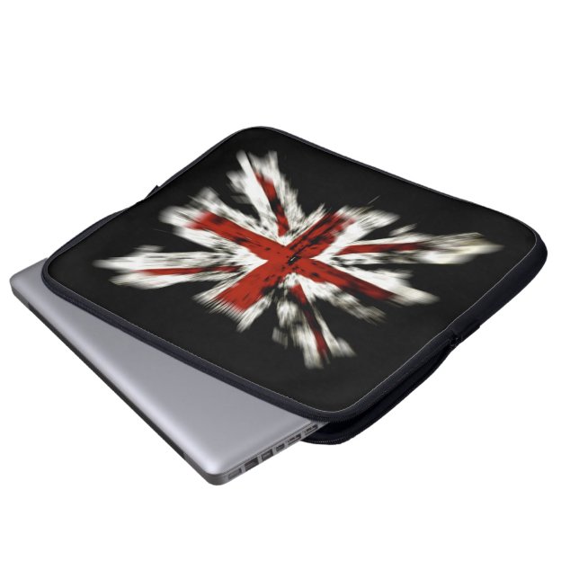 Abstracte vlag van het VK Laptop Sleeve (Voorkant onderkant)