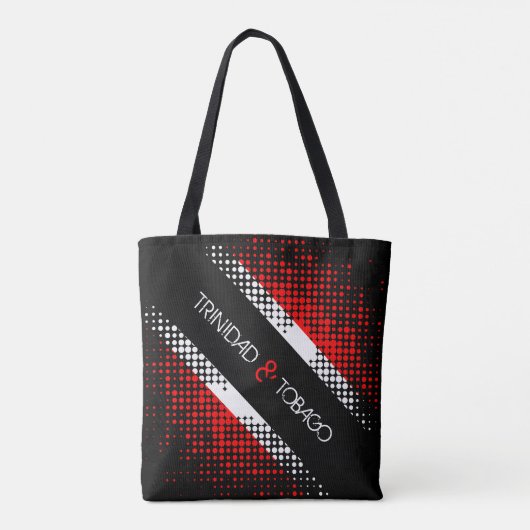 Abstracte vlag van Trinidad en Tobago Dot Tote Bag (Achterkant)