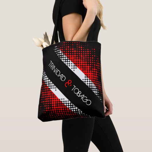 Abstracte vlag van Trinidad en Tobago Dot Tote Bag (Dichtbij)
