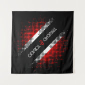 Abstracte vlag van Trinidad en Tobago Dot Wandkleed (Voorkant (horizontaal))