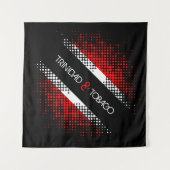 Abstracte vlag van Trinidad en Tobago Dot Wandkleed (Voorkant)