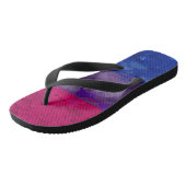 Abstracte vlag van verf Splatter Bisexual Pride Teenslippers (Schuin)