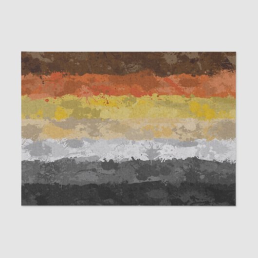 Abstracte vlag van Verf Splatter Gay Beer Pride Fl Tissuepapier (Voorkant)