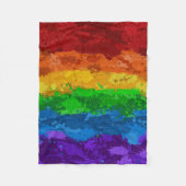 Abstracte vlag van verf Splatter LGBTQ Pride Rainb Fleece Deken (Voorkant)