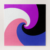 Abstracte vlag voor Gendervloeide Pride Legpuzzel (Horizontaal)