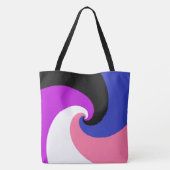 Abstracte vlag voor Gendervloeide Pride Tote Bag (Achterkant)