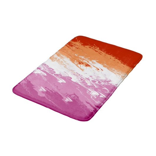Abstracte vlag voor lesbiennes badmat (Gekanteld)