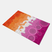 Abstracte vlag voor lesbiennes deurmat (Schuin)