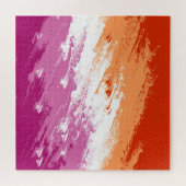 Abstracte vlag voor lesbiennes legpuzzel (Horizontaal)