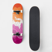 Abstracte vlag voor lesbiennes persoonlijk skateboard (Voorkant)
